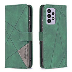 Leather Case Stands Flip Cover Holder B08F for Samsung Galaxy A33 5G Green