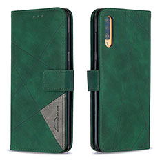 Leather Case Stands Flip Cover Holder B08F for Samsung Galaxy A70S Green