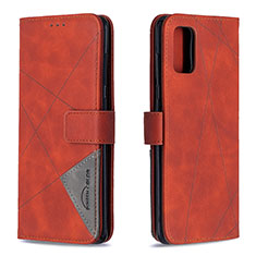 Leather Case Stands Flip Cover Holder B08F for Samsung Galaxy A71 4G A715 Orange