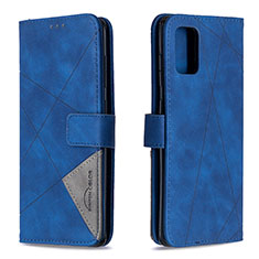 Leather Case Stands Flip Cover Holder B08F for Samsung Galaxy A71 5G Blue