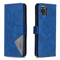 Leather Case Stands Flip Cover Holder B08F for Samsung Galaxy A81 Blue