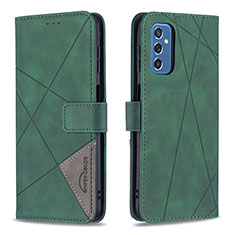 Leather Case Stands Flip Cover Holder B08F for Samsung Galaxy M52 5G Green