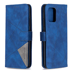 Leather Case Stands Flip Cover Holder B08F for Samsung Galaxy M80S Blue