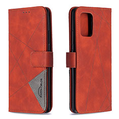 Leather Case Stands Flip Cover Holder B08F for Samsung Galaxy M80S Orange