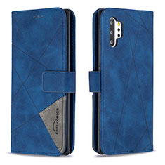 Leather Case Stands Flip Cover Holder B08F for Samsung Galaxy Note 10 Plus 5G Blue