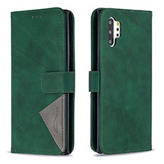 Leather Case Stands Flip Cover Holder B08F for Samsung Galaxy Note 10 Plus 5G Green