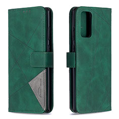 Leather Case Stands Flip Cover Holder B08F for Samsung Galaxy Note 20 5G Green