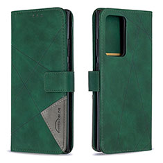 Leather Case Stands Flip Cover Holder B08F for Samsung Galaxy Note 20 Ultra 5G Green