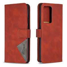 Leather Case Stands Flip Cover Holder B08F for Samsung Galaxy Note 20 Ultra 5G Orange