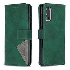 Leather Case Stands Flip Cover Holder B08F for Samsung Galaxy S20 5G Green