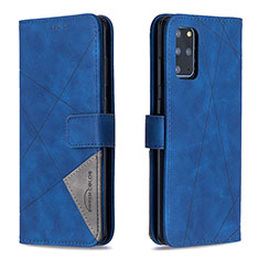 Leather Case Stands Flip Cover Holder B08F for Samsung Galaxy S20 Plus 5G Blue