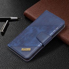Leather Case Stands Flip Cover Holder B08F for Samsung Galaxy S21 Plus 5G Blue