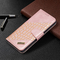 Leather Case Stands Flip Cover Holder B08F for Samsung Galaxy S22 Ultra 5G Pink