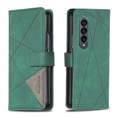 Leather Case Stands Flip Cover Holder B08F for Samsung Galaxy Z Fold4 5G Green