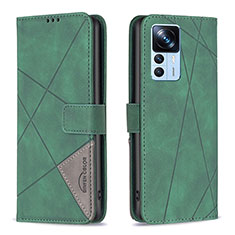 Leather Case Stands Flip Cover Holder B08F for Xiaomi Mi 12T 5G Green