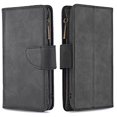 Leather Case Stands Flip Cover Holder B09F for Samsung Galaxy M10 Black