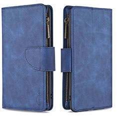 Leather Case Stands Flip Cover Holder B09F for Samsung Galaxy M80S Blue