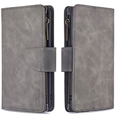 Leather Case Stands Flip Cover Holder B09F for Samsung Galaxy Note 20 5G Gray