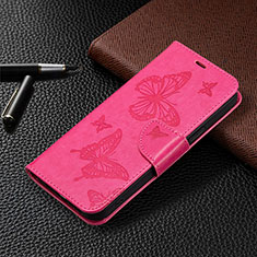 Leather Case Stands Flip Cover Holder B09F for Xiaomi Redmi Note 13 5G Hot Pink
