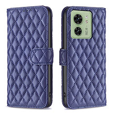 Leather Case Stands Flip Cover Holder B11F for Motorola Moto Edge (2023) 5G Blue