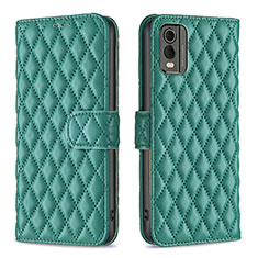 Leather Case Stands Flip Cover Holder B11F for Nokia C32 Green