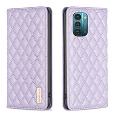 Leather Case Stands Flip Cover Holder B11F for Nokia G11 Purple