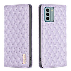 Leather Case Stands Flip Cover Holder B11F for Nokia G22 Purple