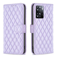Leather Case Stands Flip Cover Holder B11F for OnePlus Nord N20 SE Purple