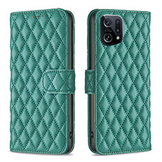 Leather Case Stands Flip Cover Holder B11F for Oppo Find X5 5G Green