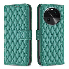 Leather Case Stands Flip Cover Holder B11F for Oppo Find X6 Pro 5G Green