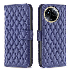 Leather Case Stands Flip Cover Holder B11F for Realme 11 5G Blue