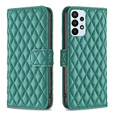 Leather Case Stands Flip Cover Holder B11F for Samsung Galaxy A23 4G Green
