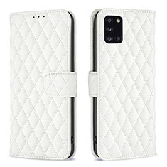 Leather Case Stands Flip Cover Holder B11F for Samsung Galaxy A31 White