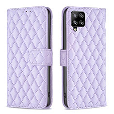 Leather Case Stands Flip Cover Holder B11F for Samsung Galaxy A42 5G Purple