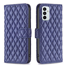 Leather Case Stands Flip Cover Holder B11F for Samsung Galaxy F23 5G Blue