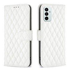 Leather Case Stands Flip Cover Holder B11F for Samsung Galaxy M23 5G White