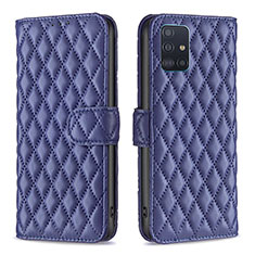 Leather Case Stands Flip Cover Holder B11F for Samsung Galaxy M40S Blue