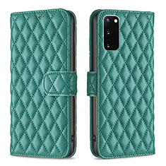 Leather Case Stands Flip Cover Holder B11F for Samsung Galaxy S20 5G Green