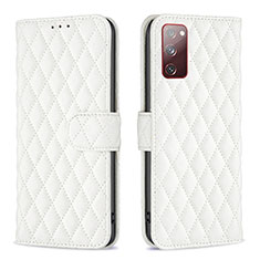 Leather Case Stands Flip Cover Holder B11F for Samsung Galaxy S20 FE (2022) 5G White