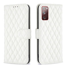 Leather Case Stands Flip Cover Holder B11F for Samsung Galaxy S20 FE 5G White