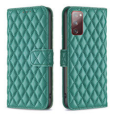 Leather Case Stands Flip Cover Holder B11F for Samsung Galaxy S20 Lite 5G Green