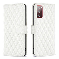 Leather Case Stands Flip Cover Holder B11F for Samsung Galaxy S20 Lite 5G White