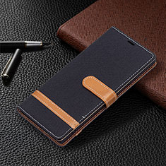 Leather Case Stands Flip Cover Holder B11F for Samsung Galaxy S21 Ultra 5G Black
