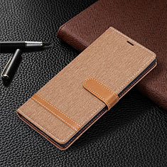 Leather Case Stands Flip Cover Holder B11F for Samsung Galaxy S21 Ultra 5G Gold