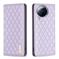 Leather Case Stands Flip Cover Holder B11F for Xiaomi Civi 3 5G Purple