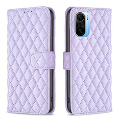 Leather Case Stands Flip Cover Holder B11F for Xiaomi Mi 11X Pro 5G Purple
