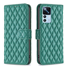 Leather Case Stands Flip Cover Holder B11F for Xiaomi Mi 12T 5G Green
