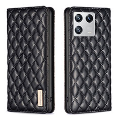 Leather Case Stands Flip Cover Holder B11F for Xiaomi Mi 13 5G Black