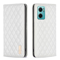 Leather Case Stands Flip Cover Holder B11F for Xiaomi Redmi 10 Prime Plus 5G White