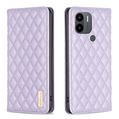 Leather Case Stands Flip Cover Holder B11F for Xiaomi Redmi A1 Plus Purple